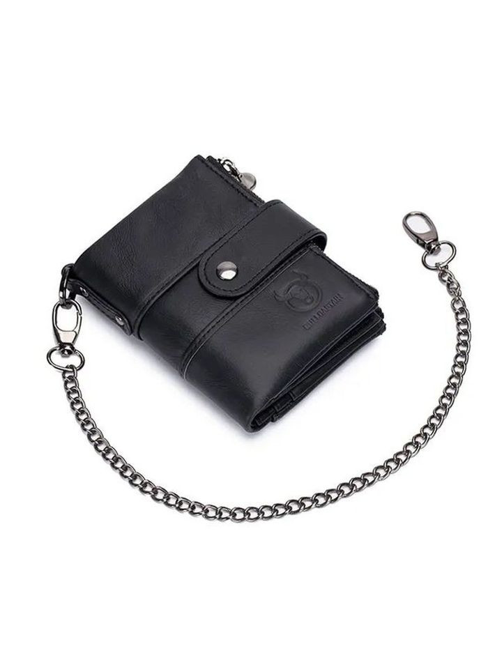 Мужской кошелек раскладной черный с цепочкой TW080A BULL (300579166)