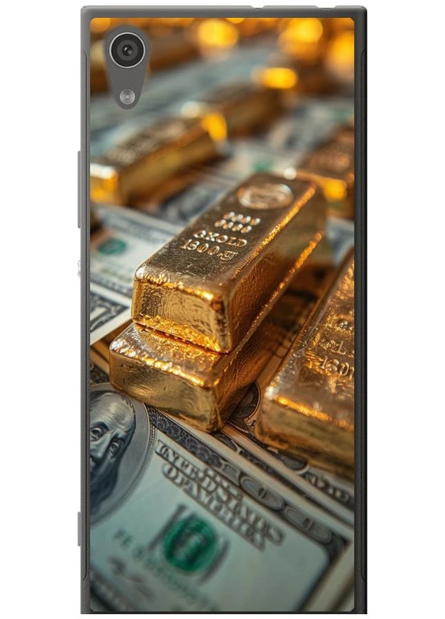 2D пластиковый чехол 'Слитки и доллары' для Endorphone Sony Xperia XA1 G3112 (291132383)