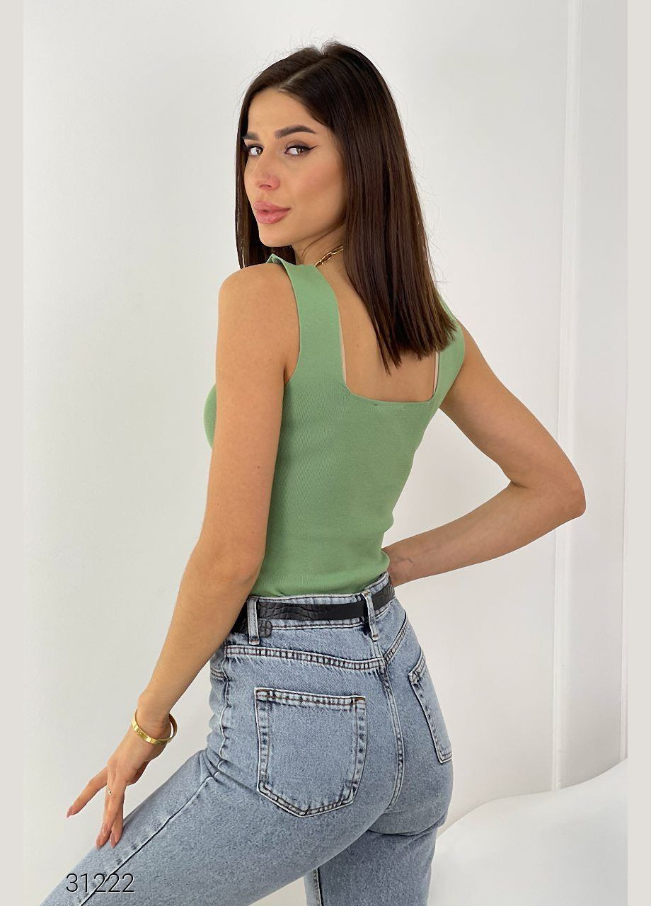 Майка в рубчик с квадратным вырезом Liton — 303775664