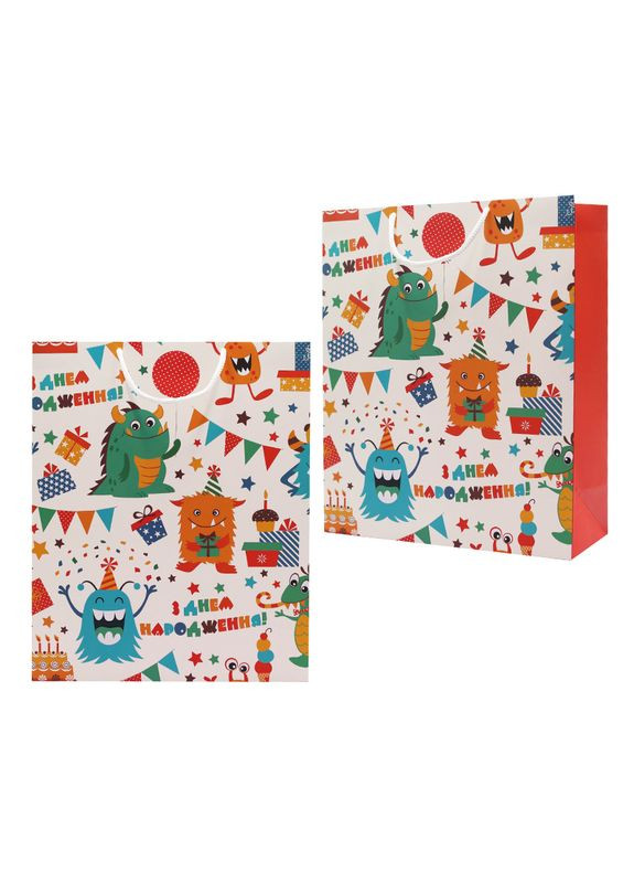 Пакет подарочный 27*33 С днем рождения L27ML Львівська Мануфактура Друку (322766883)