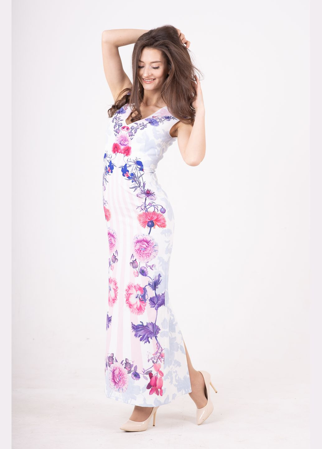 Белое платье Парада однотонное