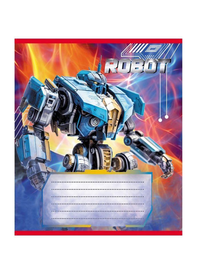 Зошит учнівський "Роботи" 012-520125L-3 в лінію, 12 аркушів Leader (367970940)