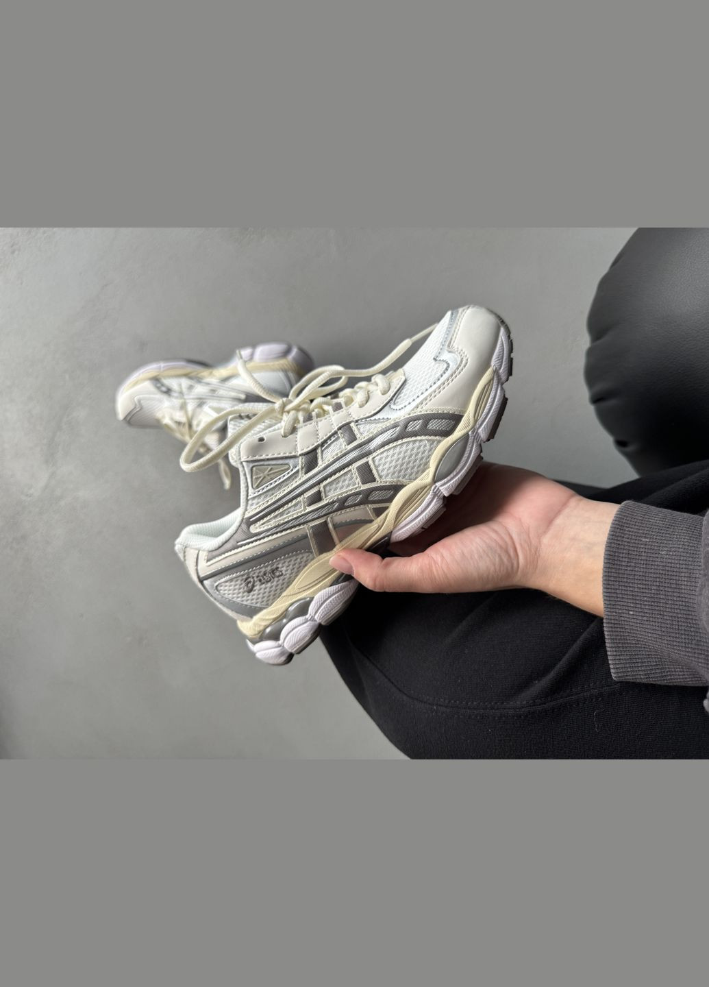 Кросівки жіночі і чоловічі Asics Gel-NYC grey beige | Асікс Гель-НЮК сірі бежеві No Brand сірі демісезони (316091162)