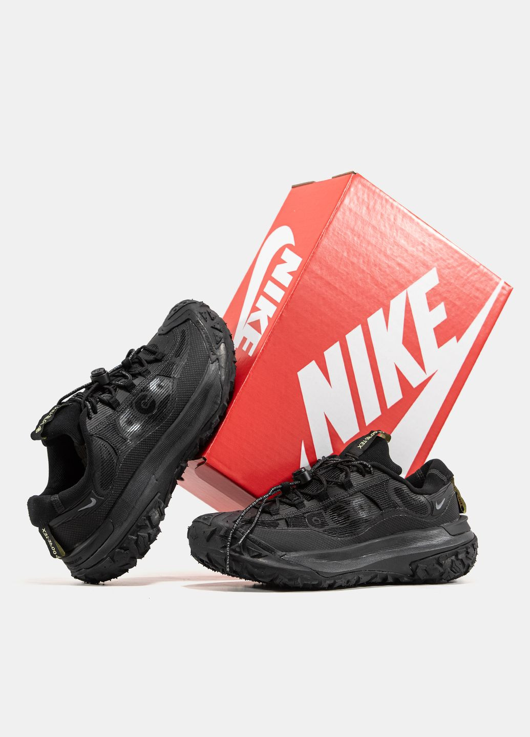 Чорні Осінні кросівки чоловічі nike acg mountain fly 2 low black gore-tex | найк ацг моунтеін чорні No Brand