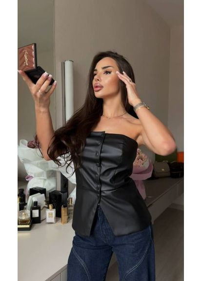 Женский корсет (топ-корсет) из матовой эко кожи, размер (арт. 580IR) No Brand (367109085)