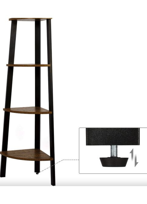 Этажерка Wooden угловая в стиле Loft Leobert (361952879)