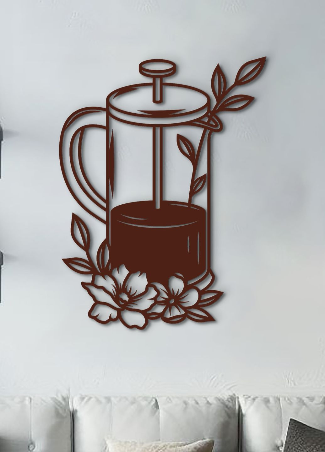 Деревянная картина на кухню, декор в комнату "Заварщик", стиль минимализм 40х30 см Woodyard (292013836)