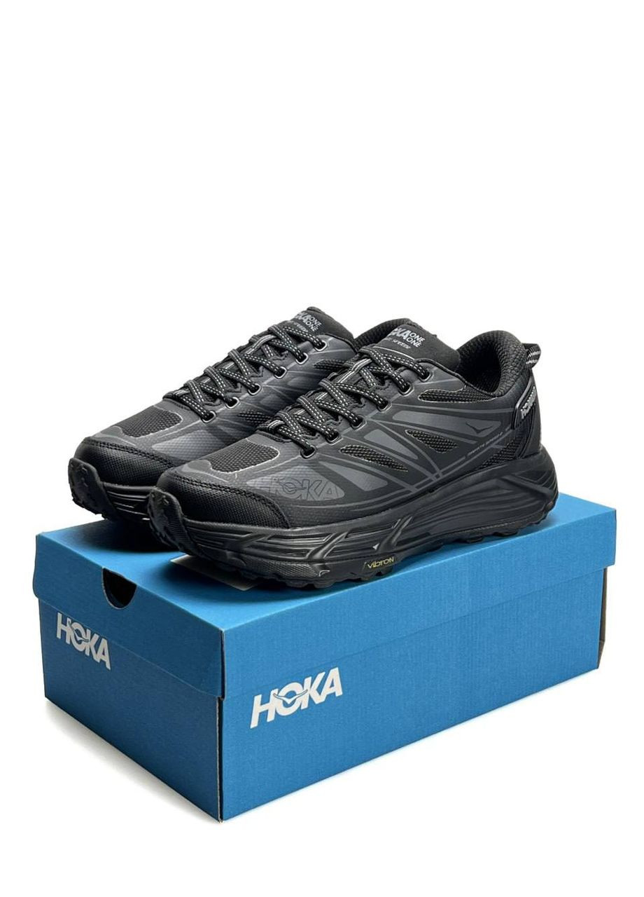 Чорні Осінні кросівки чоловічі hoka No Brand Mafate Speed 2 GTX All Black