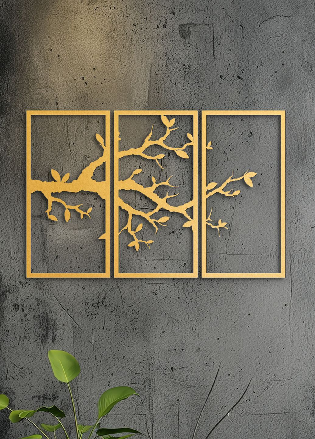 Настенный декор для дома, картина лофт "Ветвь вишни картина модульная", декоративное панно 40х65 см Woodyard (292113133)