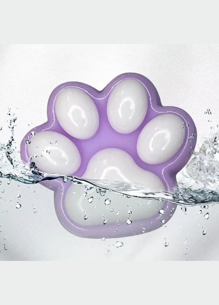 Игрушка-антистересс Сквиши Pinch Family Лапка Котика махровая 7 см голубая oldbro (327843509)