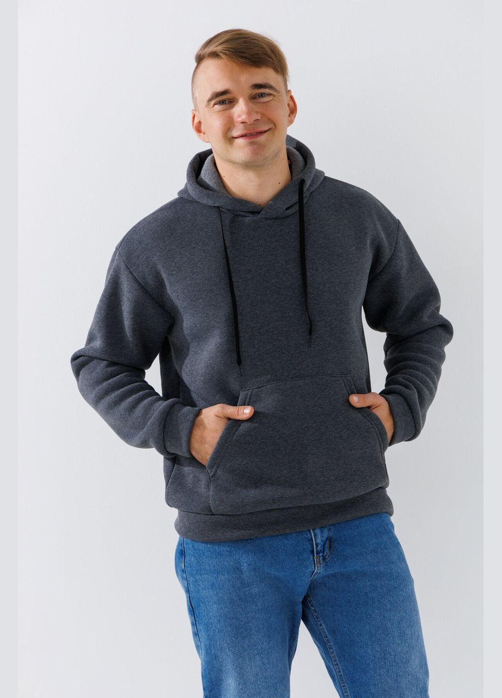 Худі однотонний чоловічий 220 baza shop (2000990799678) Demos (315998985)