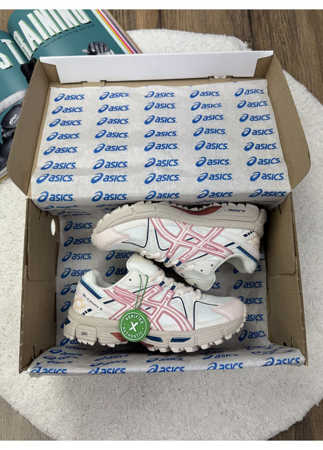 Розовые демисезонные кроссовки мужские asics gel-kahana 8 beige pink асикс гель кахано No Brand