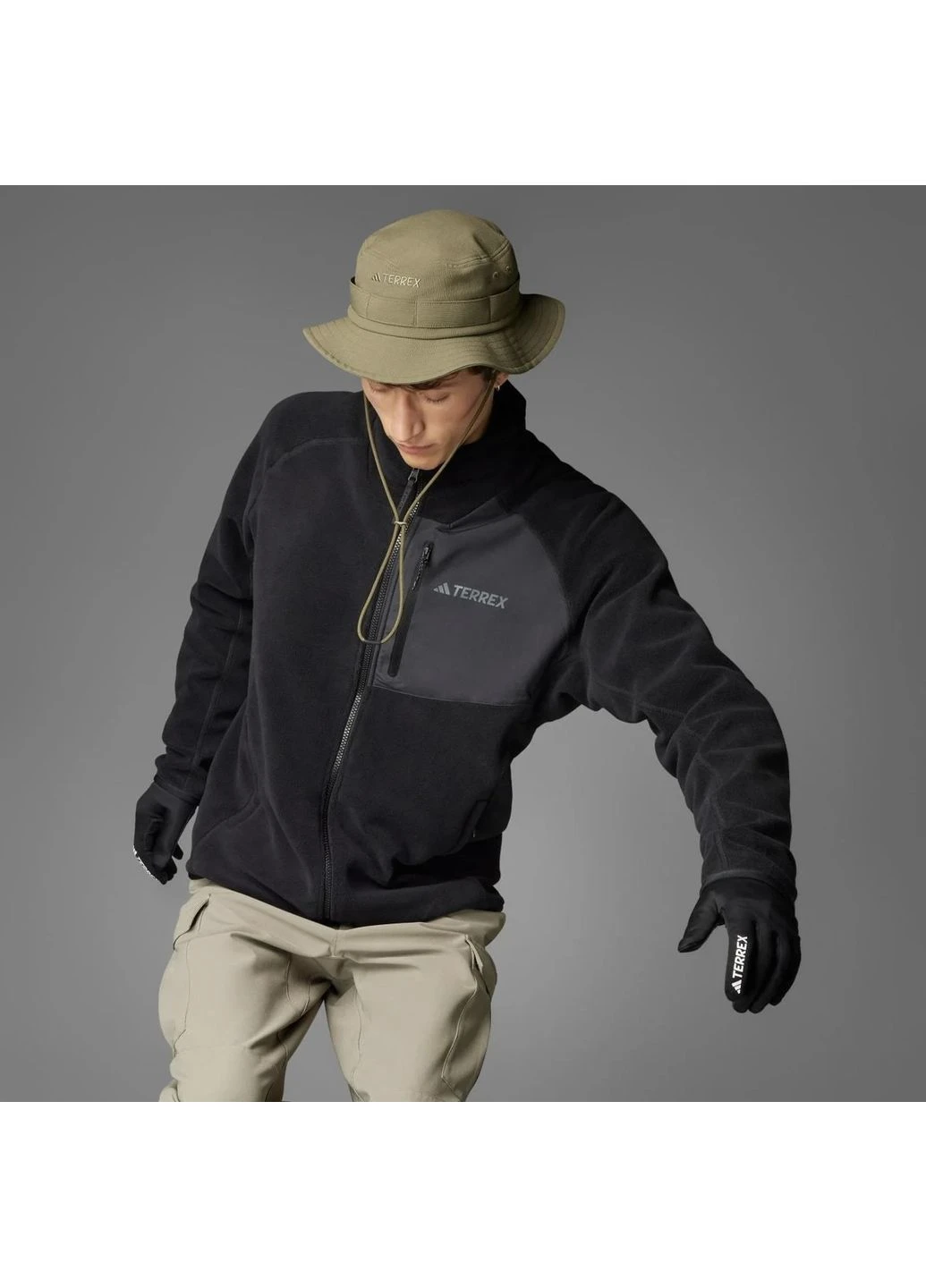 Черный мужской флис TERREX Multi Fleece adidas (389028195)
