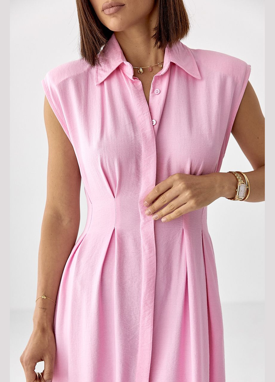 Рожева сукня-поло з клинами Lurex