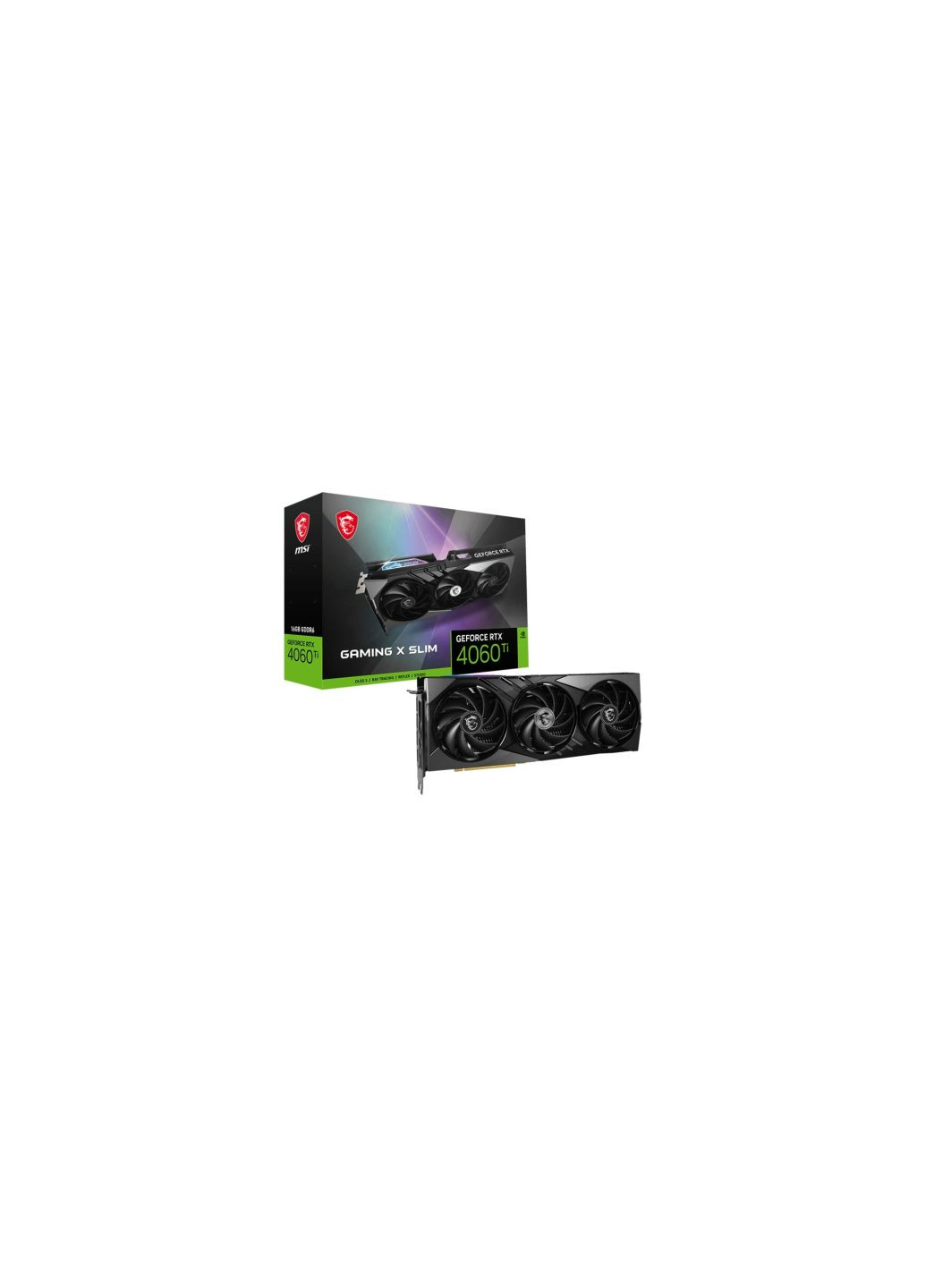 Видеокарта (RTX 4060 Ti GAMING X SLIM 16G) MSI geforce rtx4060ti 16gb gaming x slim (275102213)