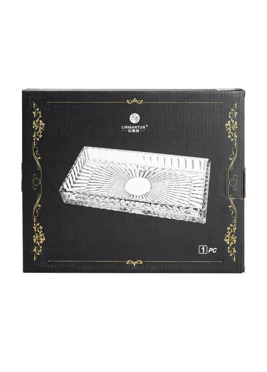 Блюдо для закусок стеклянное 24,5*20,5*2 см прямоугольное HP-YH-54 Yiwu (353504059)