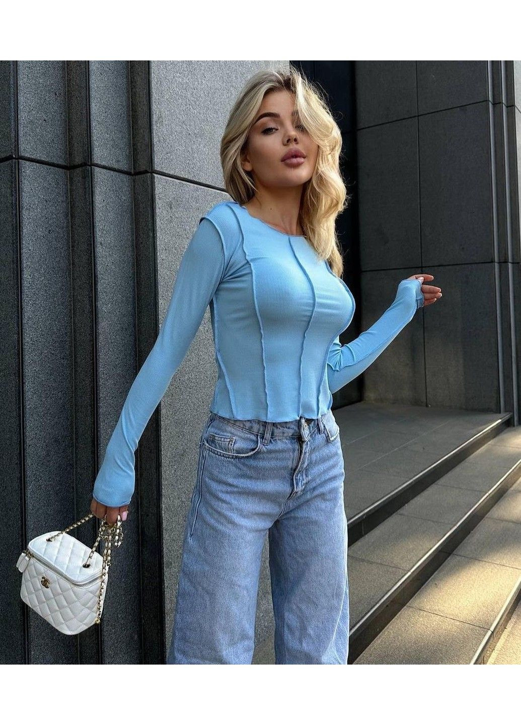 Водолазка женская 20530 лонгслив вывернутые швы рубчик Accorddream (303283142)