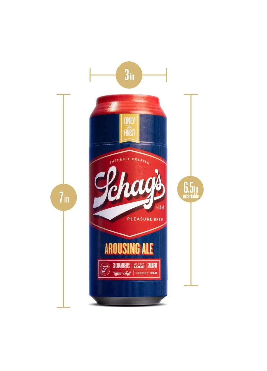 Мастурбатор – банка пива Schag's Arousing Ale Masturbator – Frosted, самосмазывающийся, вакуум Blush (383116017)