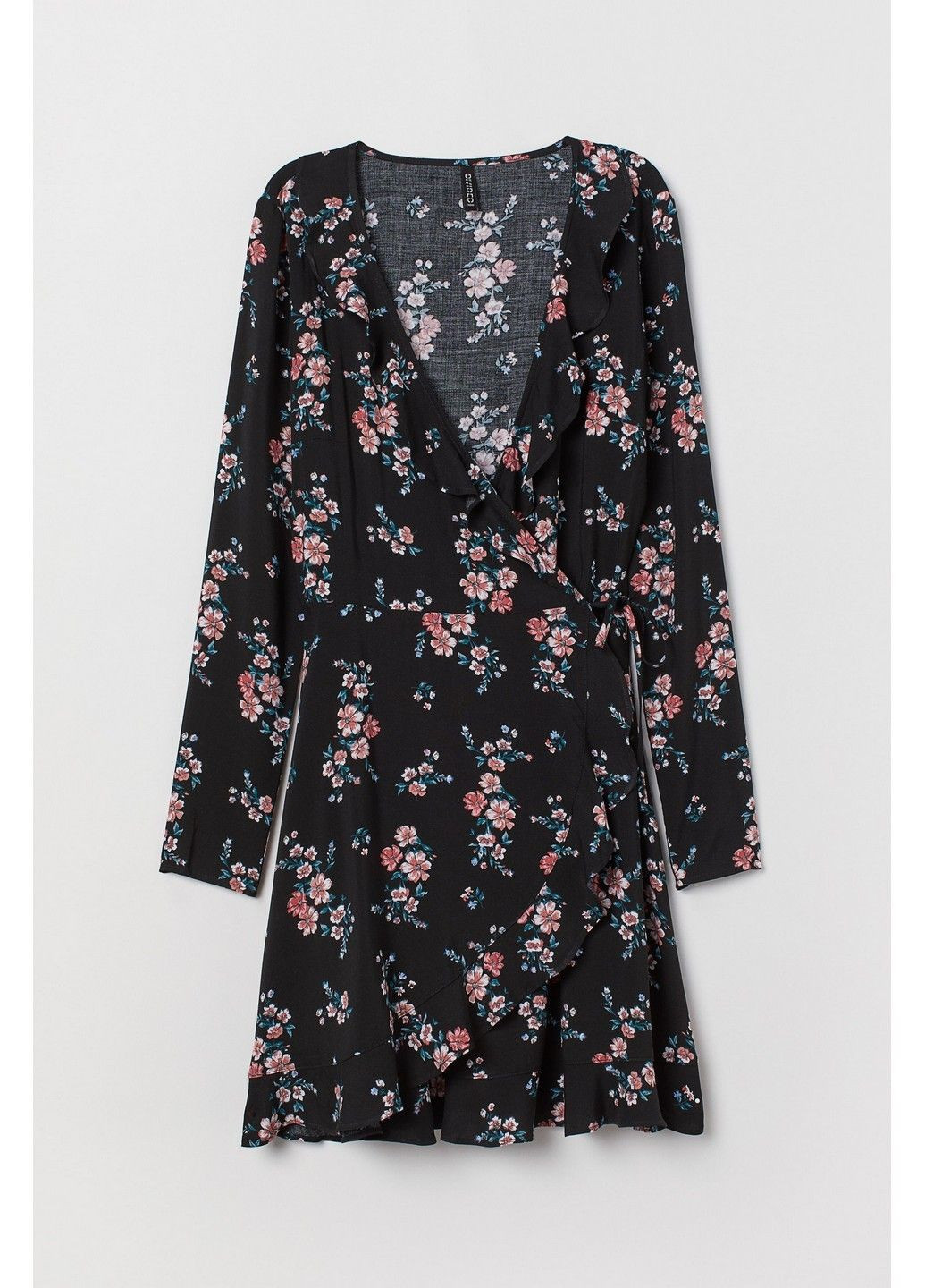 Черное кэжуал платье H&M однотонное