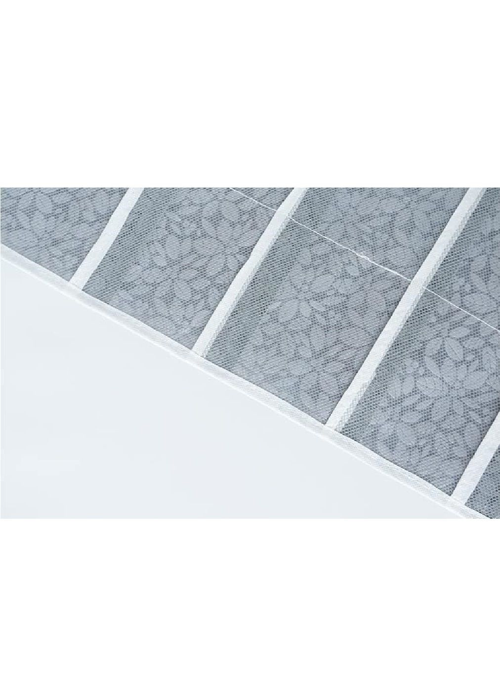 Органайзер вешалка шкаф подвесной двухсторонний для белья на 15 карманов ячеек 76х39 см (476928-Prob) Серый Unbranded (292706503)