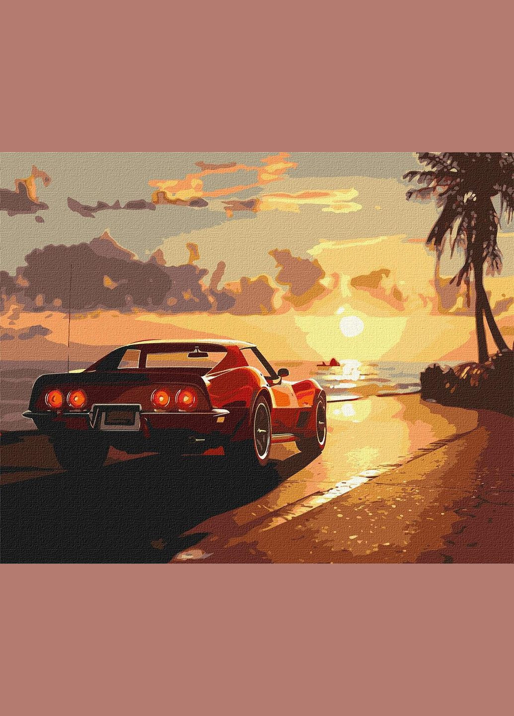 Картина по номерам Красный автомобиль 40*50 см KHO 2794 Ідейка (322284027)