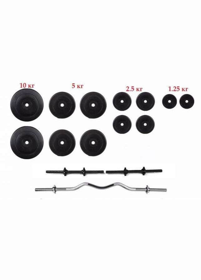 ШТАНГА + ГАНТЕЛИ НАБОР STRONG 60 КГ WCG (342120760)