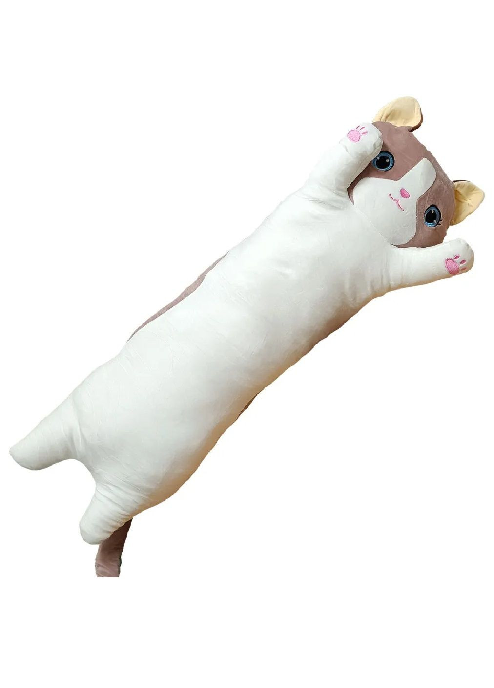 М'яка іграшка обіймашка подушка антистрес плюшева кішка кіт для дітей дорослих 105 см (476496-Prob) Коричнева з бежевим Unbranded (282969848)