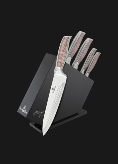 Набір ножів на дерев'яної підставці Kikoza Collections 6 предметів BH2250 Berlinger Haus комбінований,