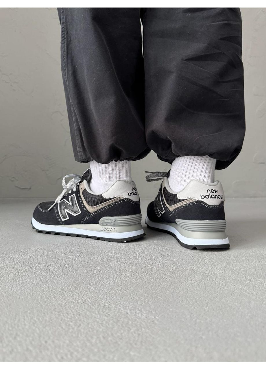 Серые демисезонные кроссовки мужские new balance 574 legacy black grey нью беланс 574 No Brand