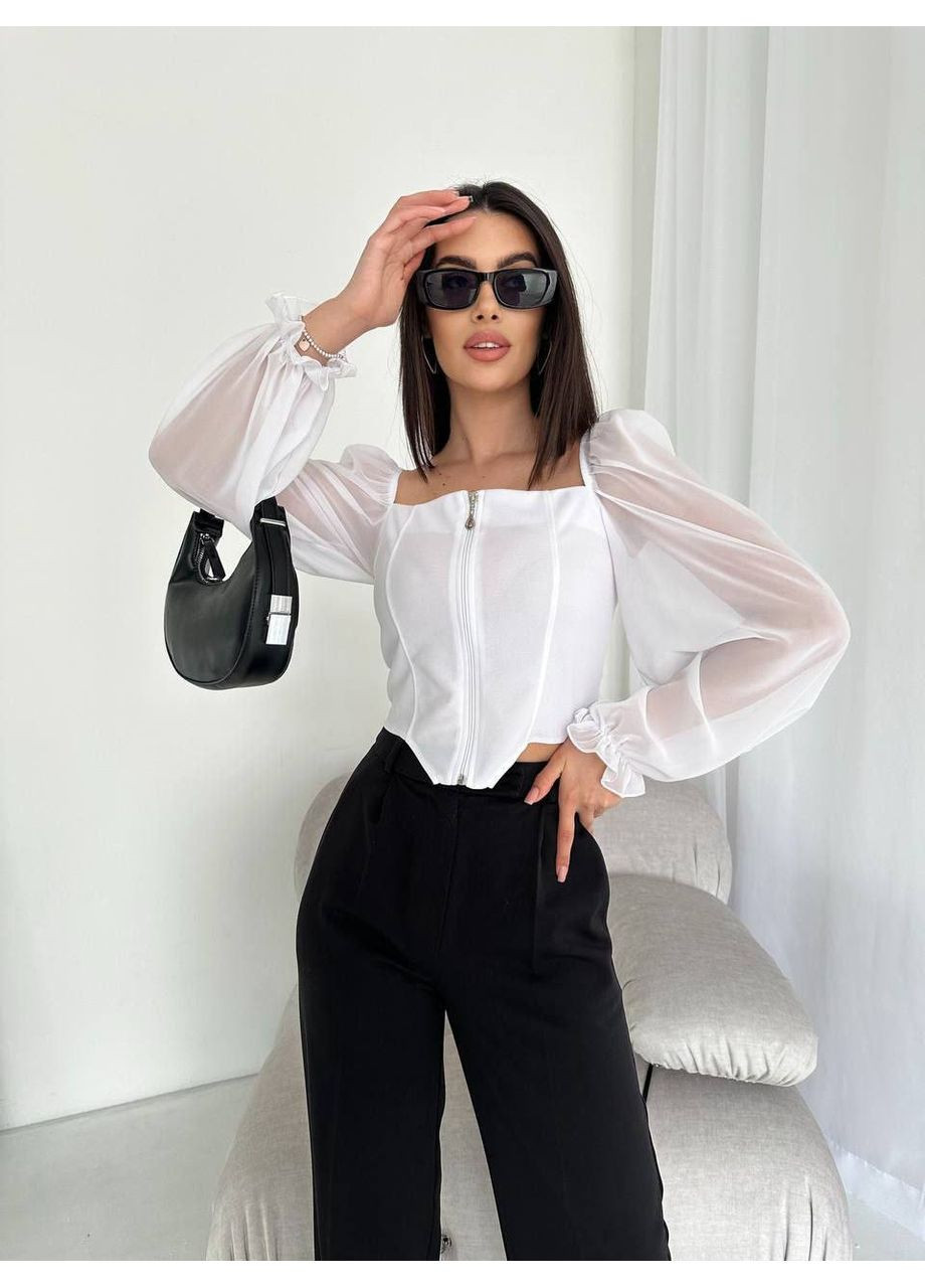 Кофта-корсет із шифоновими рукавами Україна (352267589)