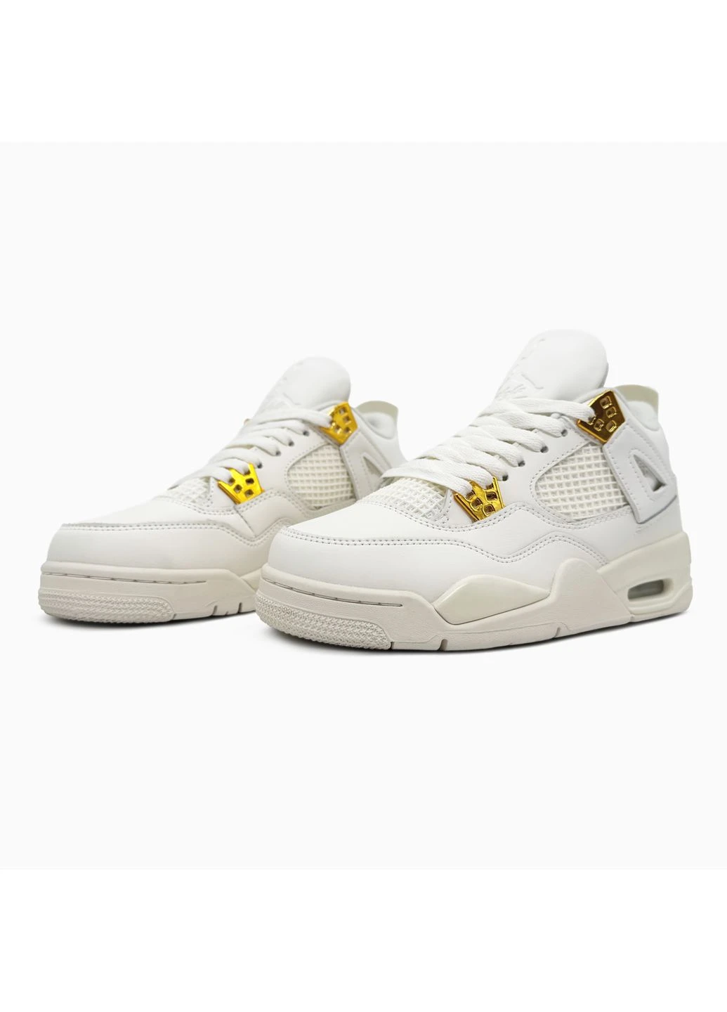 Цветные демисезонные кроссовки мужские nike air jordan 4 retro metallic gold найк аир джордан No Brand
