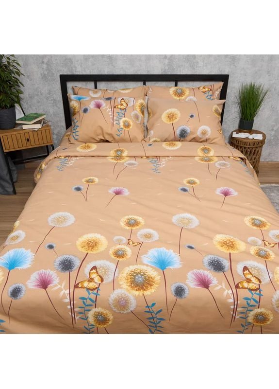 Комплект постельного белья Micro-satin Premium King Size 220x240 наволочки 4х70х70 (MS-820015894) Moon&Star Caramel Meadow (400231599)