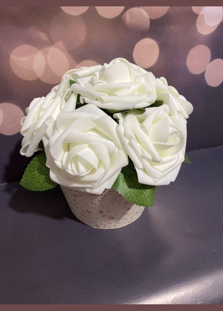 Букет белых роз 7шт (мыльная пена) No Brand (343052240)