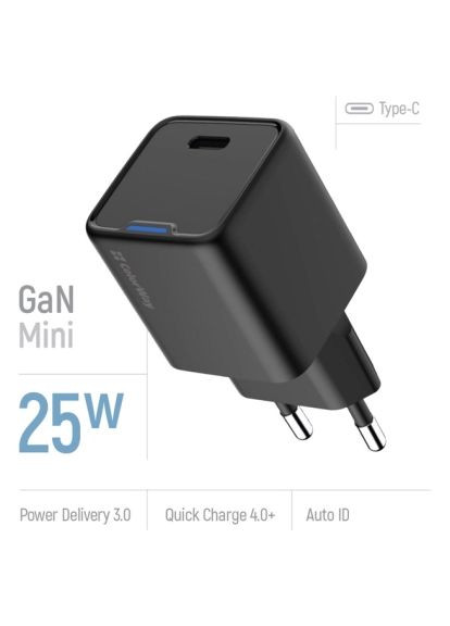 Зарядное устройство для (CW-CHS052PD-BK) Colorway GaN Mini 25W PD Port PPS USB-C black (369879345)