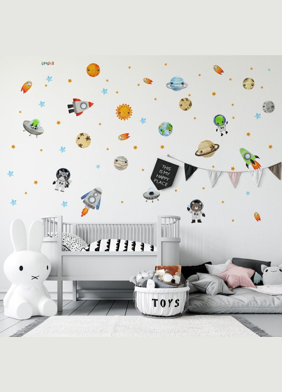 Виниловая интерьерная на стену, обои и другие поверхности "Космические объекты. Космос" Кавун наклейка (316189444)