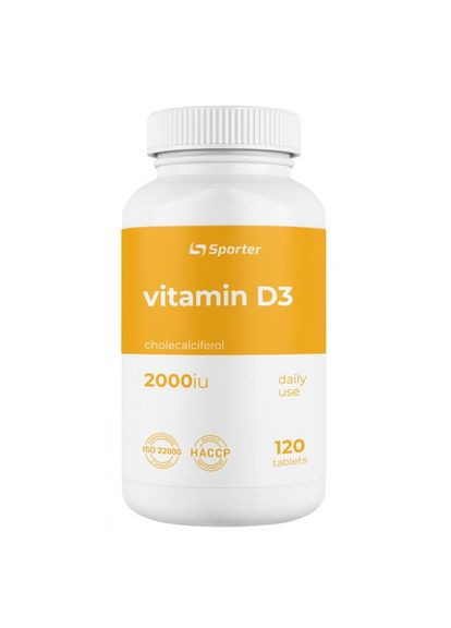 Вітамін D3 Vitamin D3 2000 ME 120 софт гель Sporter (296470663)