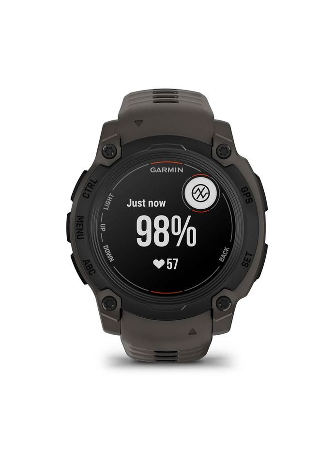 Смарт-годинник Instinct 3 50mm Tactical Solar Black with Charcoal Silicone Band (010-02935-90) Garmin (366831980)