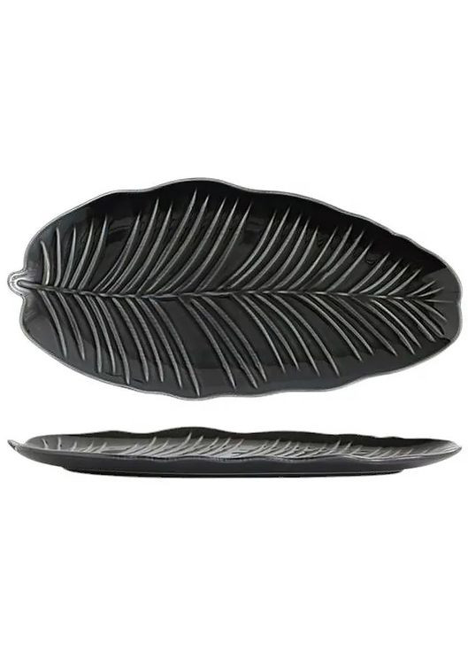 Блюдо для подачі Leaf Black B010751 30x16.8 см чорна Limited Edition (349222664)