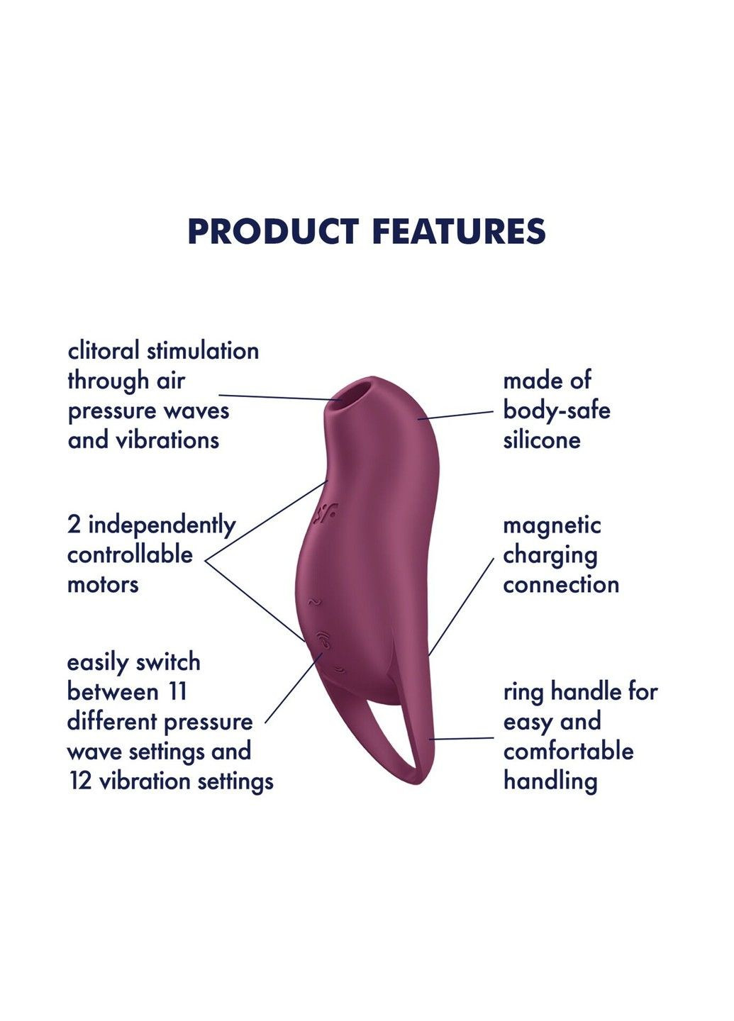 Вакуумный клиторальный стимулятор с вибрацией Pocket Pro 1 Purple Satisfyer (315498084)