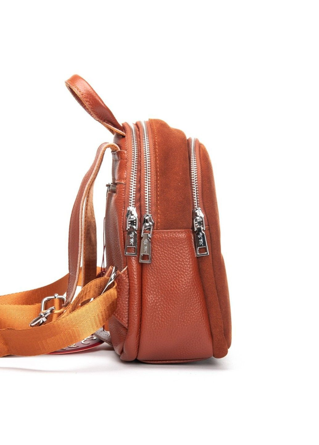 Замшевий жіночий рюкзак 2058 camel Alex Rai (367992172)