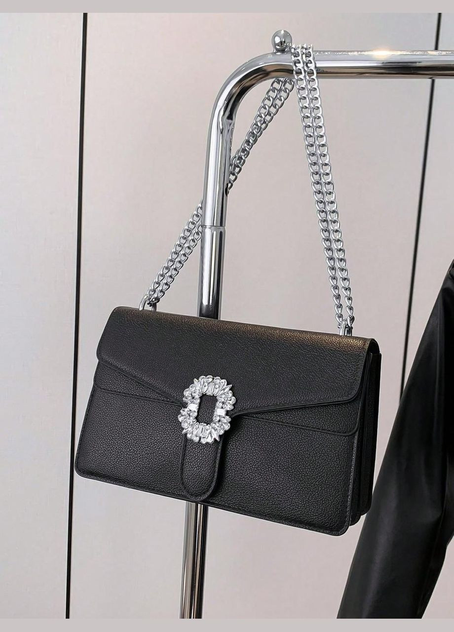 Жіноча сумка велика 10359 крос-боді чорна No Brand (306709606)