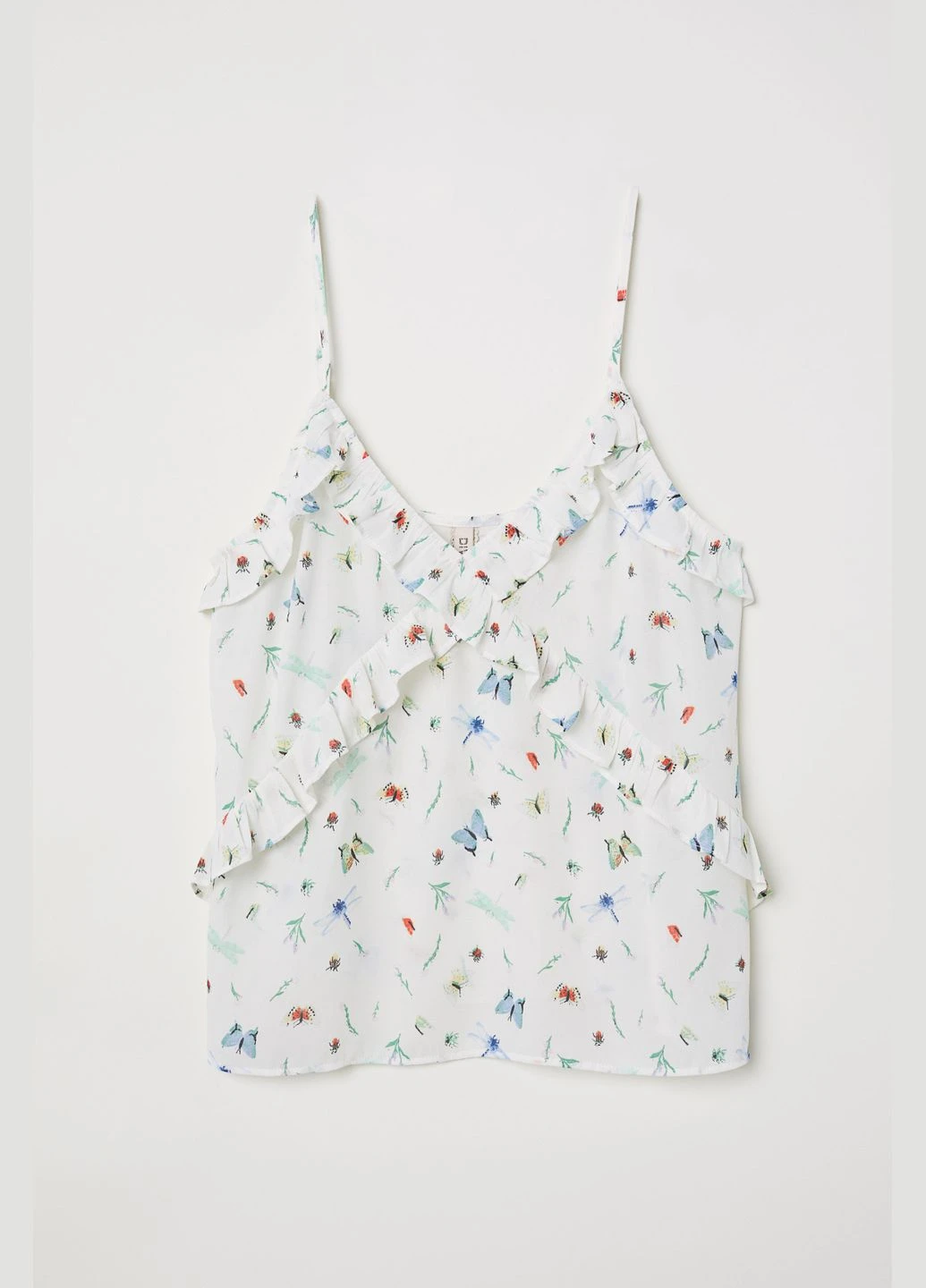 Топ лето,молочный в цветные узоры, Divided H&M (346527957)