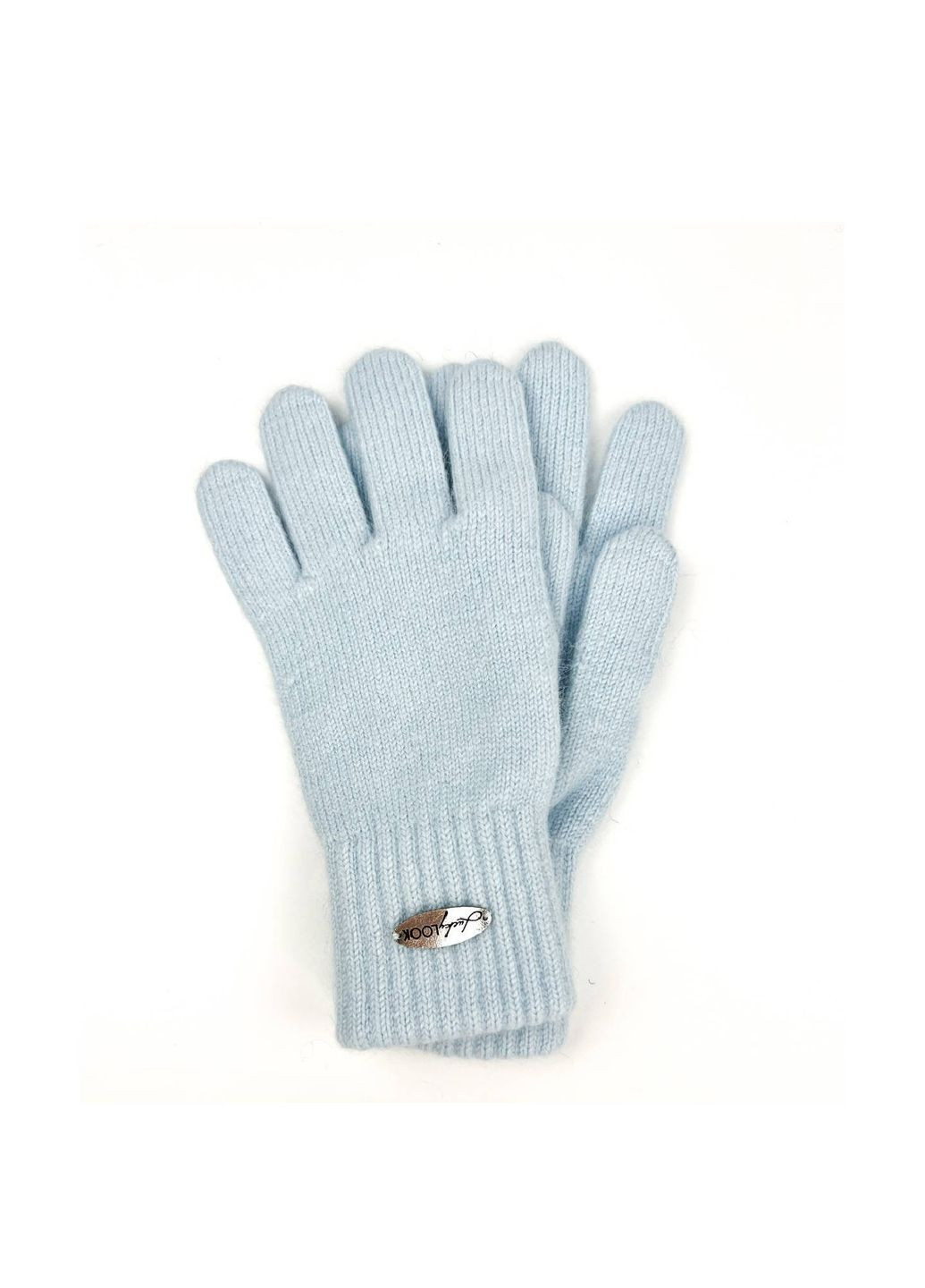 Перчатки женские ангора с вискозой голубые MERLYN LuckyLOOK 255-227 (290278112)