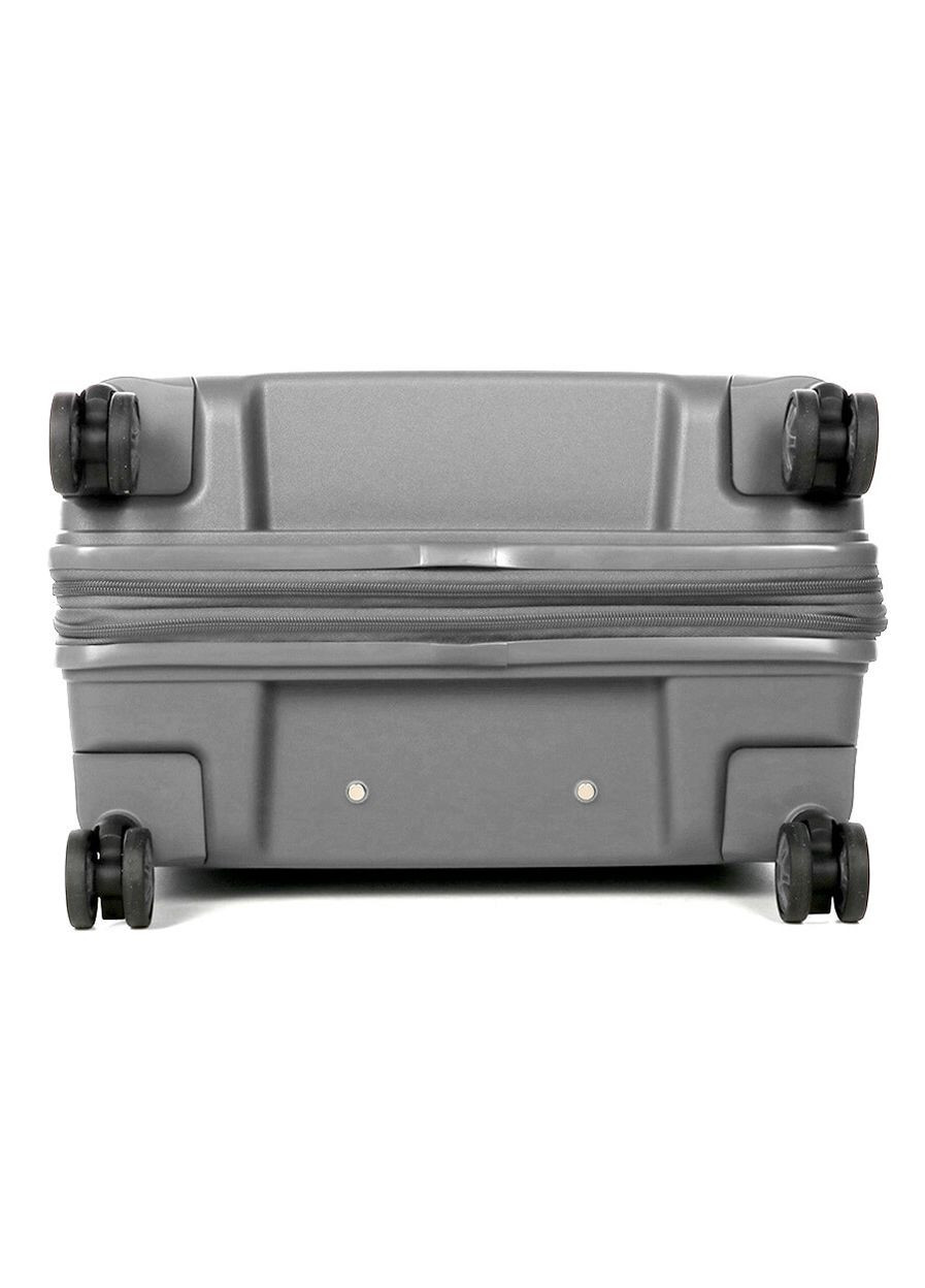 Чемодан большой L полипропилен Airteх 642 110 л Серебряный AIRTEX (297643452)