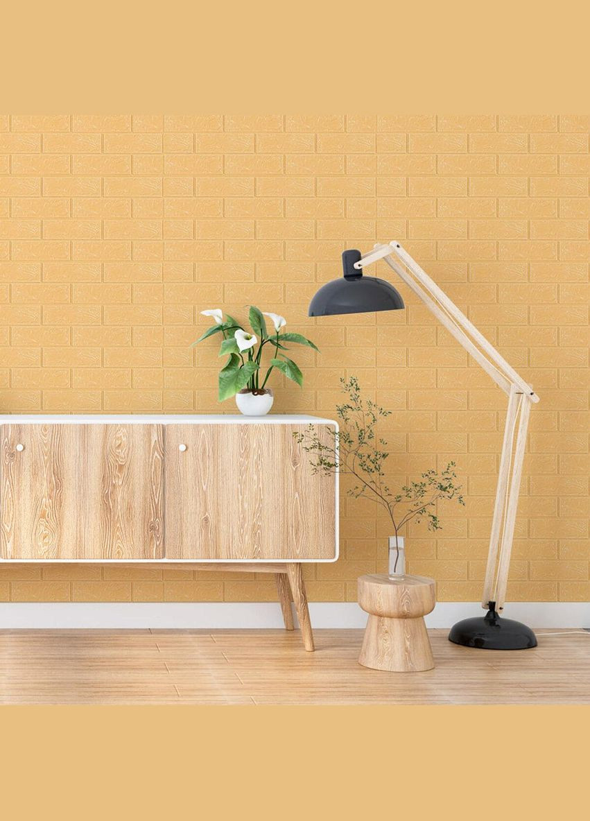 Самоклеюча 3D панель під бежеву цеглу в рулоні 3080x700x3мм (R009-3) SW-00001394 Sticker Wall (300242319)