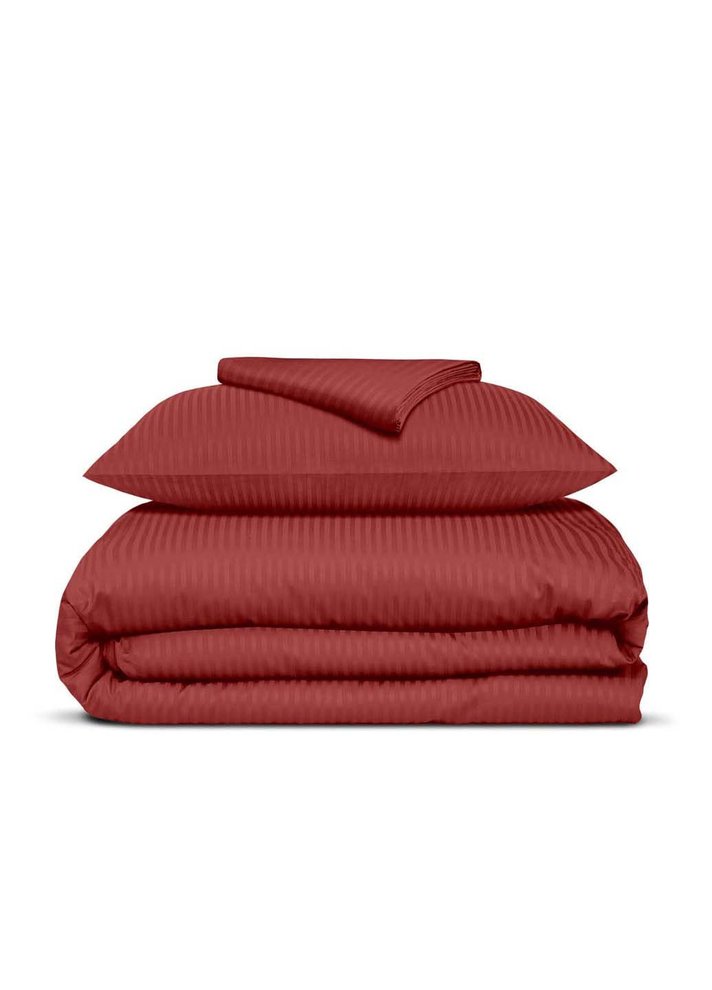 Подростковая постель сатин с простыней на резинке BURGUNDY CS1 160х220 см Cosas (307477265)