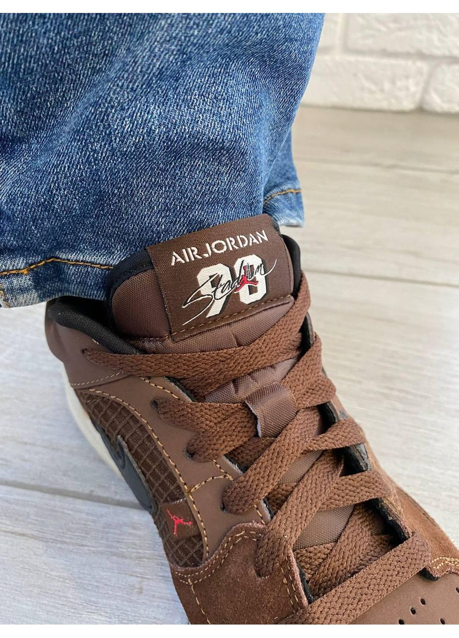 Коричневые демисезонные кроссовки мужские nike air jordan stadium 90 brown найк аир джордан No Brand