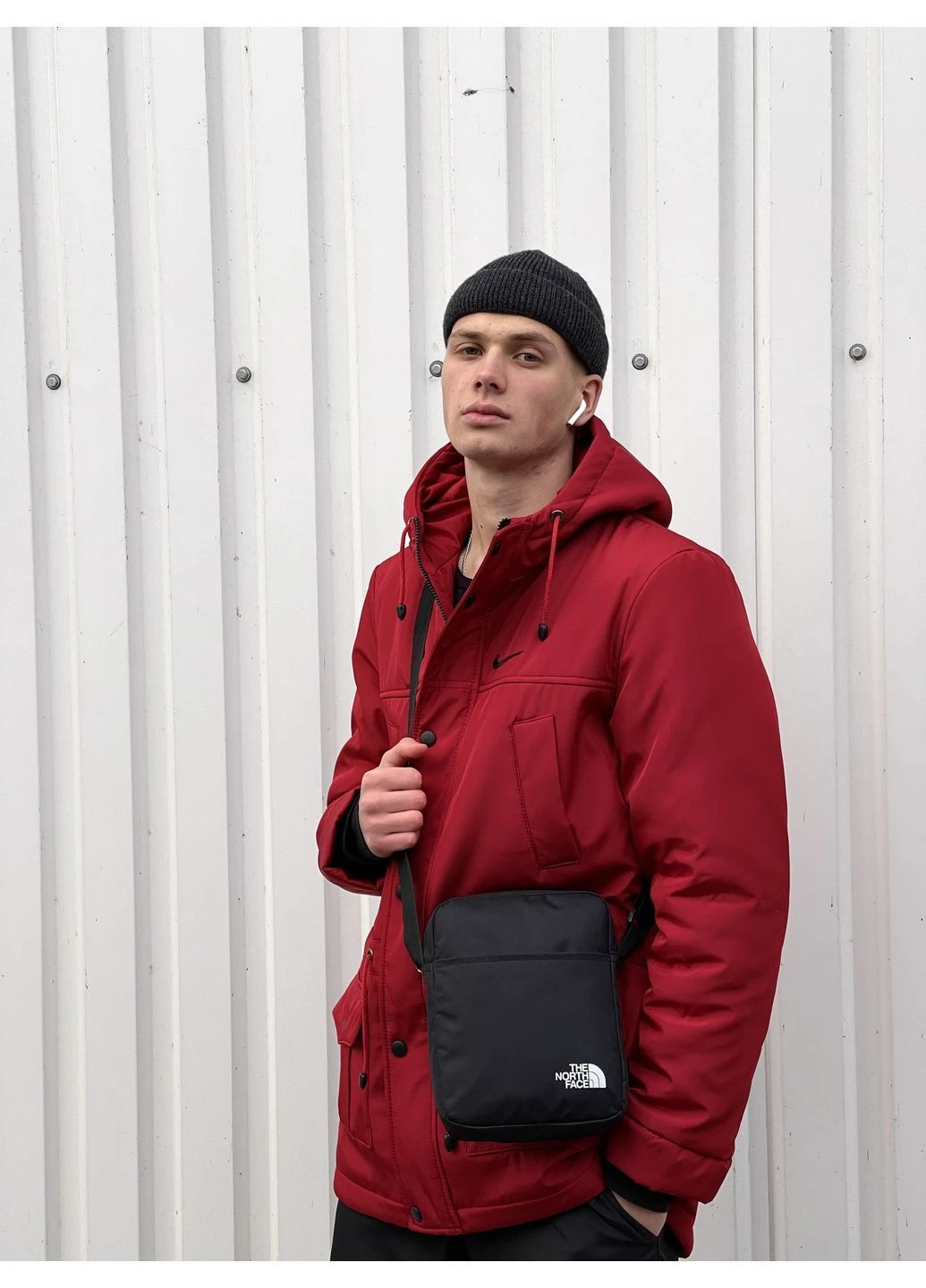 Барсетка унісекс через плече всесезонна TNF one size водовідштовхувальна міська чорний No Brand (398861642)