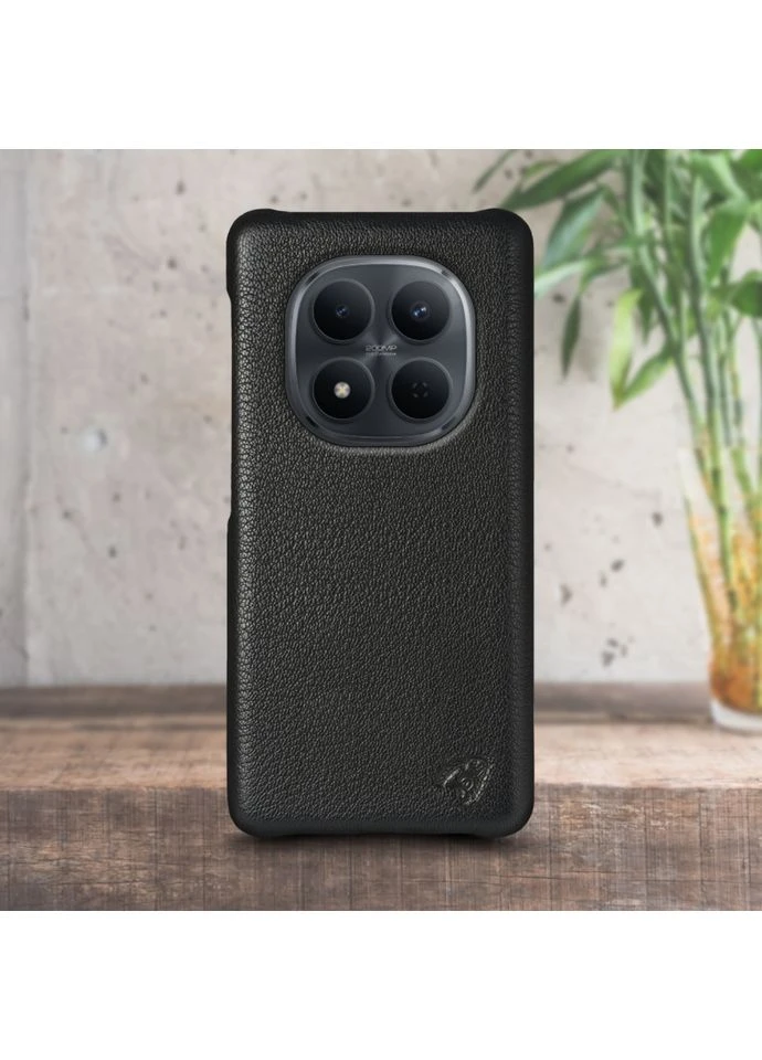 Кожаная накладка Cover для Xiaomi Redmi Note 15 Pro 5G Чёрная (80340) Stenk (379470070)