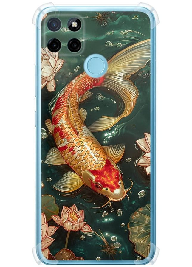 Силикон с усиленными углами чехол 'Мелодия Лотоса' для Endorphone Realme C25Y (291129407)